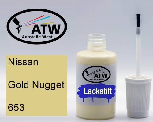 Nissan, Gold Nugget, 653: 20ml Lackstift, von ATW Autoteile West.